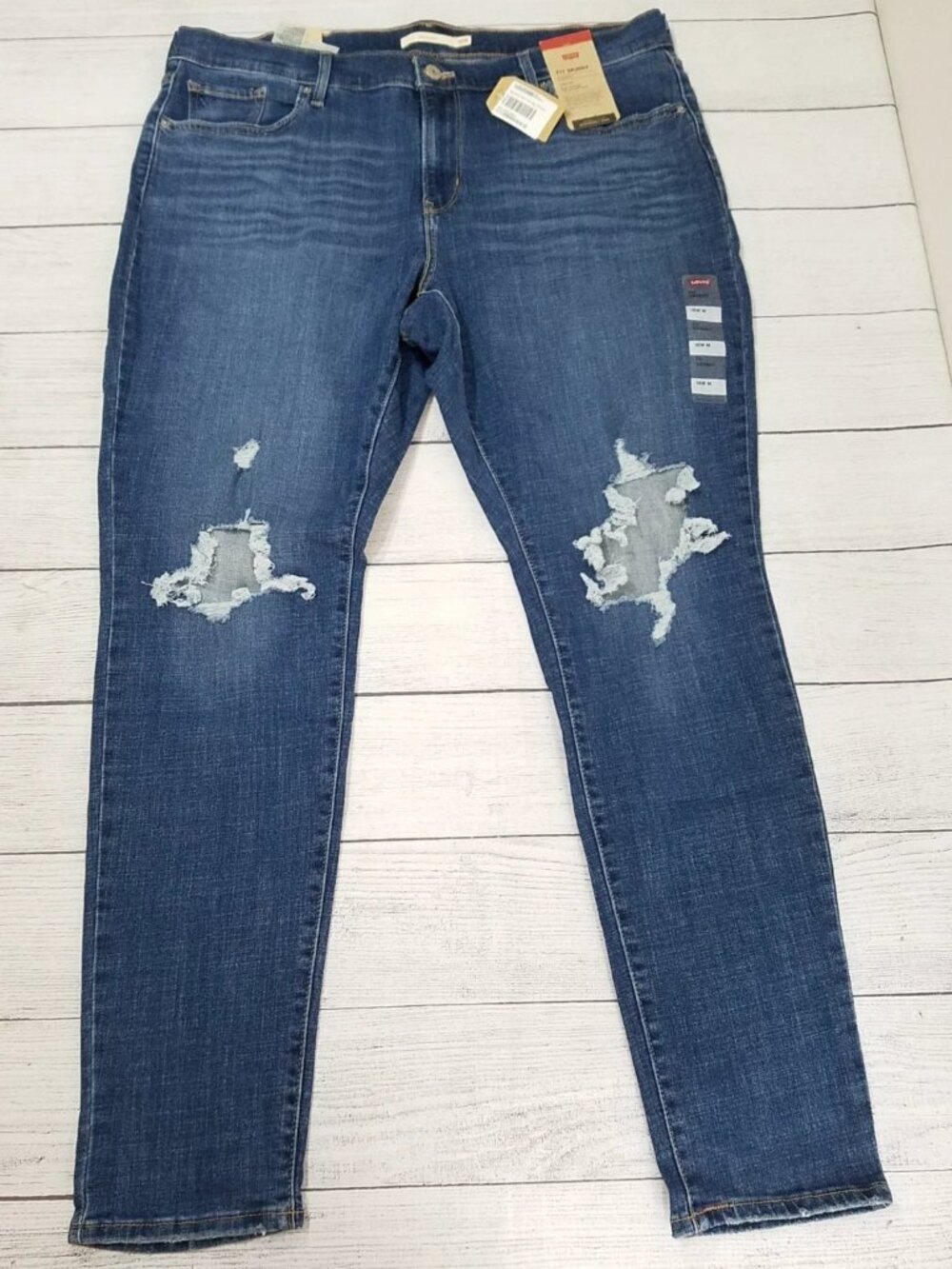 Levis 711 Distressed Skinny Jeans Womens Size 18W